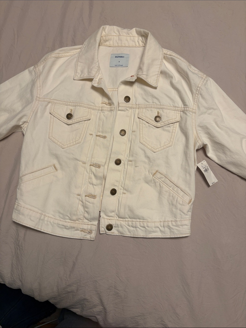 Old Navy Cream White Jean Jacket
